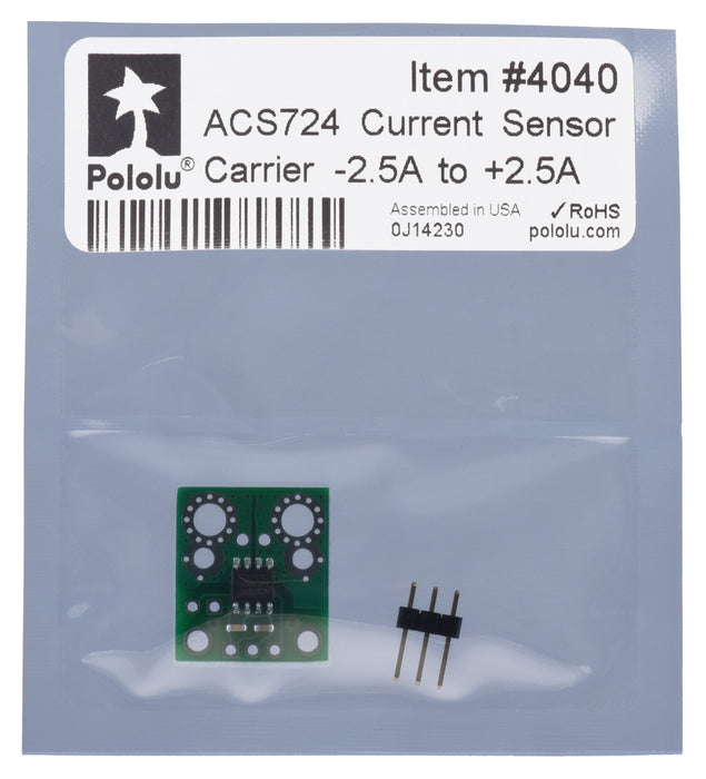 ACS724 Current Sensor Carrier -2.5A to +2.5A