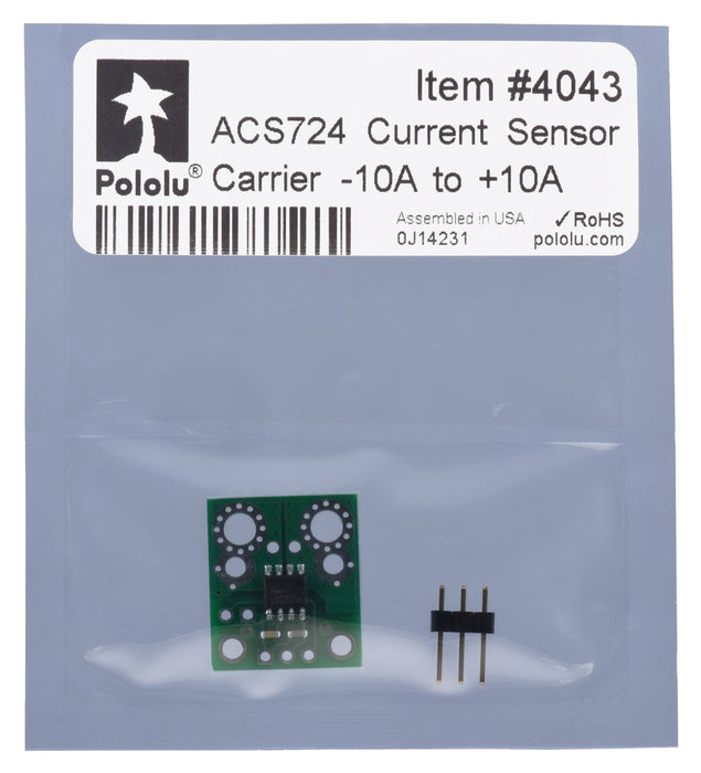 ACS724 Current Sensor Carrier -10A to +10A