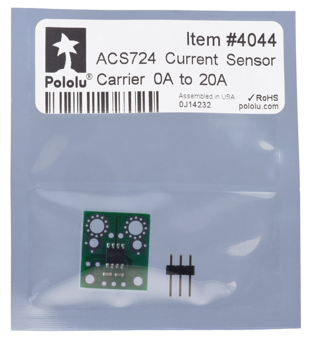 ACS724 Current Sensor Carrier 0A to 20A