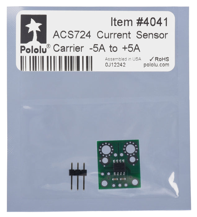ACS724 Current Sensor Carrier -5A to +5A