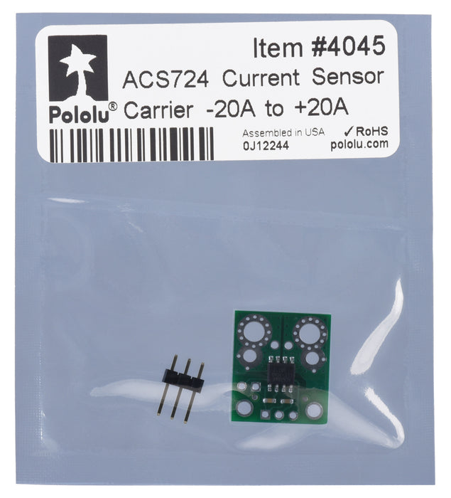 ACS724 Current Sensor Carrier -20A to +20A