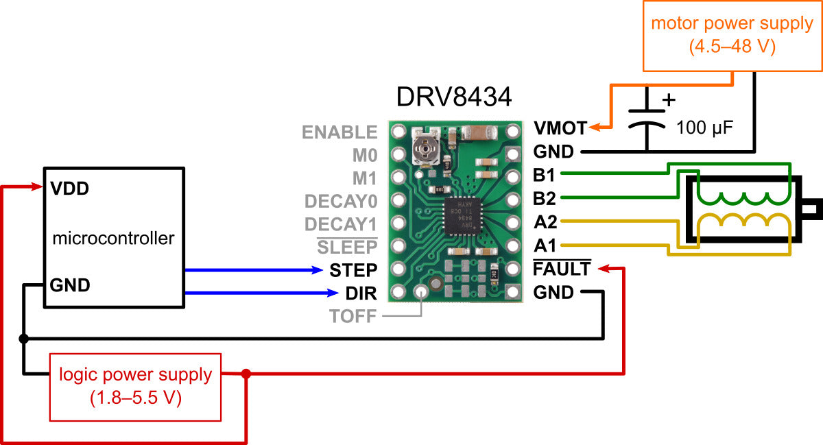 DRV8434 Stepper Motor Driver Carrier