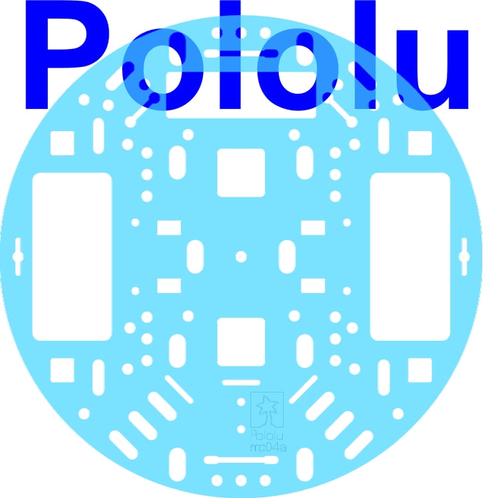 Pololu 5" Robot Chassis RRC04A Transparent Light-Blue