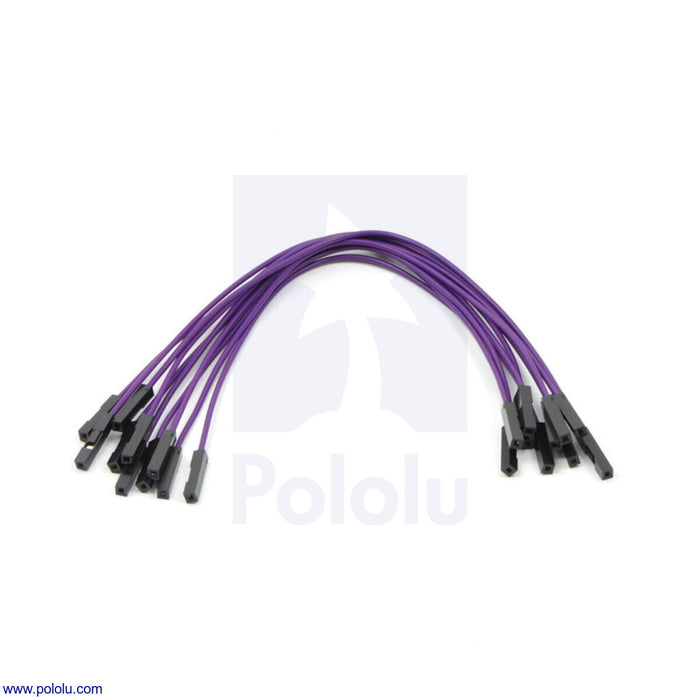 Premium Jumper Wire 10-Pack F-F 6" Purple