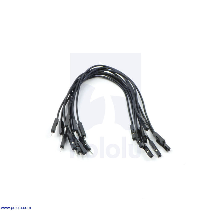 Premium Jumper Wire 10-Pack M-F 6" Black