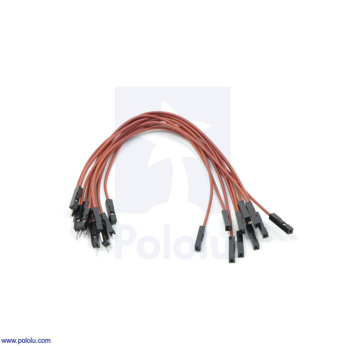 Premium Jumper Wire 10-Pack MF 6" Brown