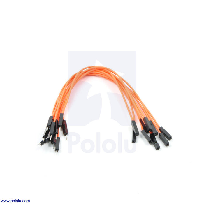 Premium Jumper Wire 10-Pack MF 6" Orange