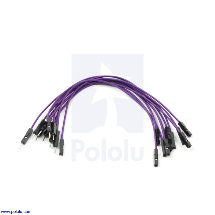 Premium Jumper Wire 10-Pack MF 6" Purple