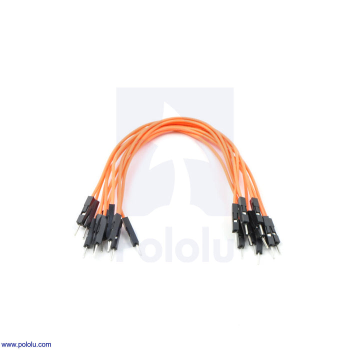 Premium Jumper Wire 10-Pack MM 6" Orange