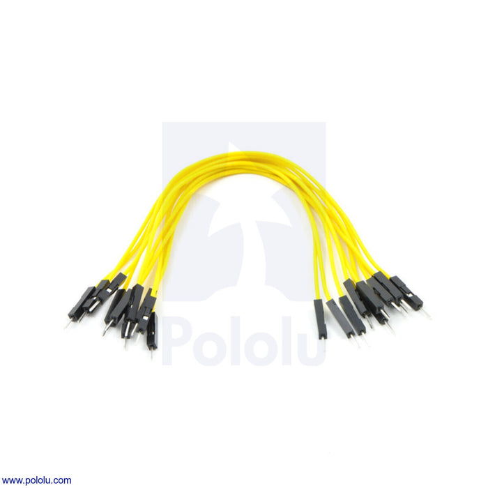 Premium Jumper Wire 10-Pack MM 6" Yellow