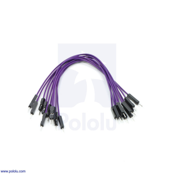 Premium Jumper Wire 10-Pack M-M 6" Purple