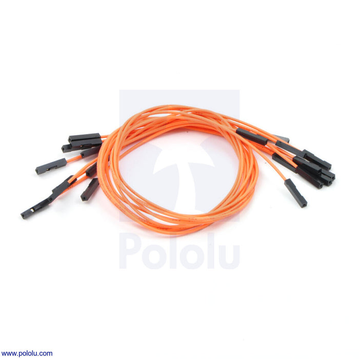 Premium Jumper Wire 10-Pack F-F 12" Orange