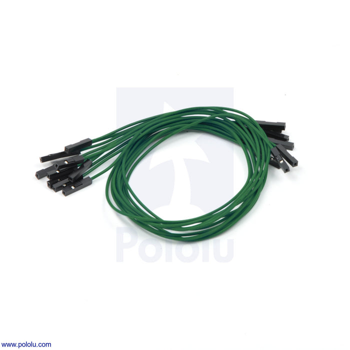 Premium Jumper Wire 10-Pack F-F 12" Green