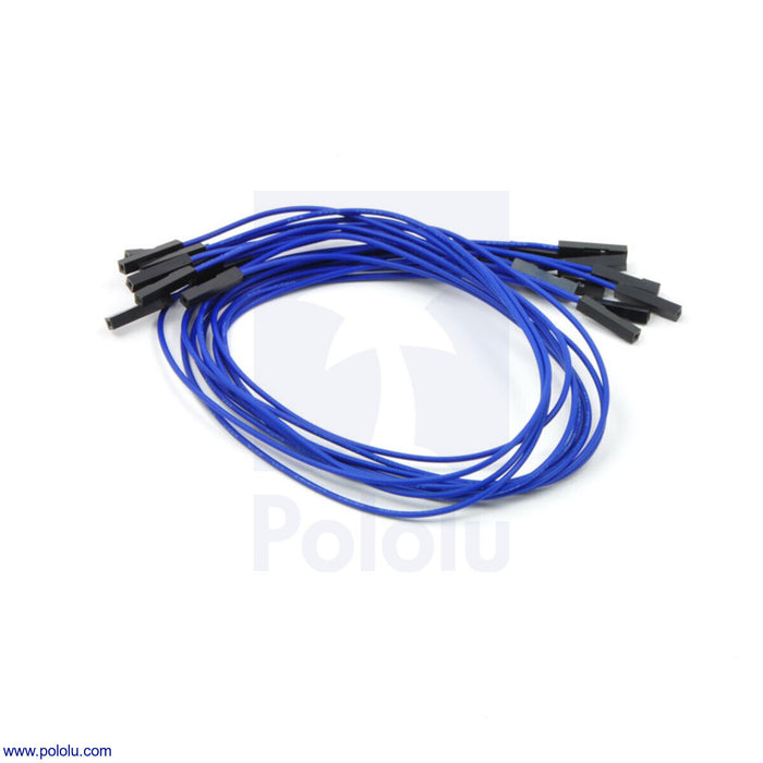 Premium Jumper Wire 10-Pack F-F 12" Blue