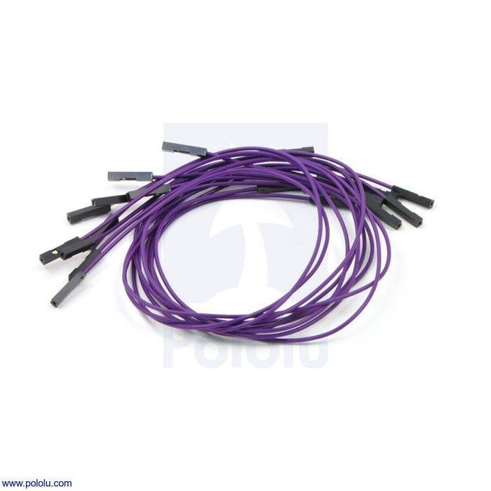 Premium Jumper Wire 10-Pack FF 12" Purple