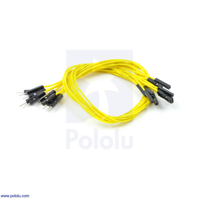 Premium Jumper Wire 10-Pack M-F 12" Yellow