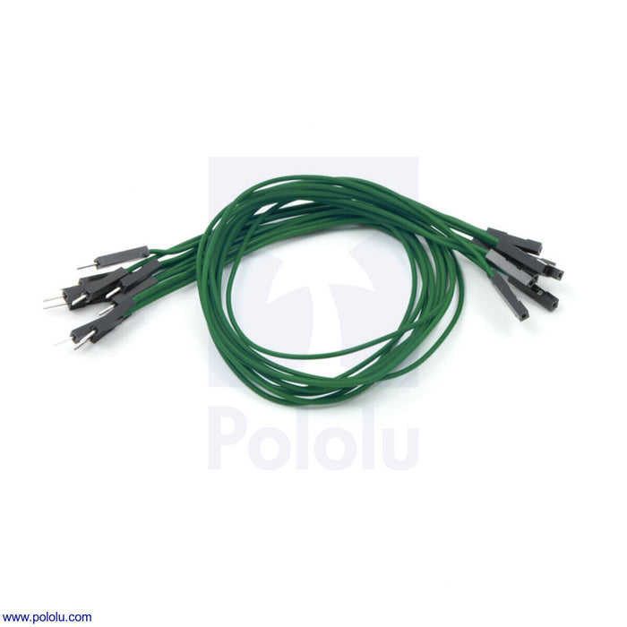 Premium Jumper Wire 10-Pack MF 12" Green