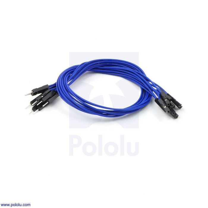 Premium Jumper Wire 10-Pack M-F 12" Blue