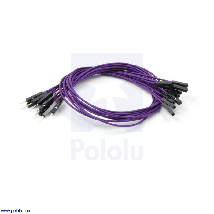 Premium Jumper Wire 10-Pack MF 12" Purple