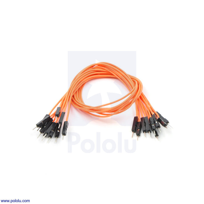 Premium Jumper Wire 10-Pack M-M 12" Orange