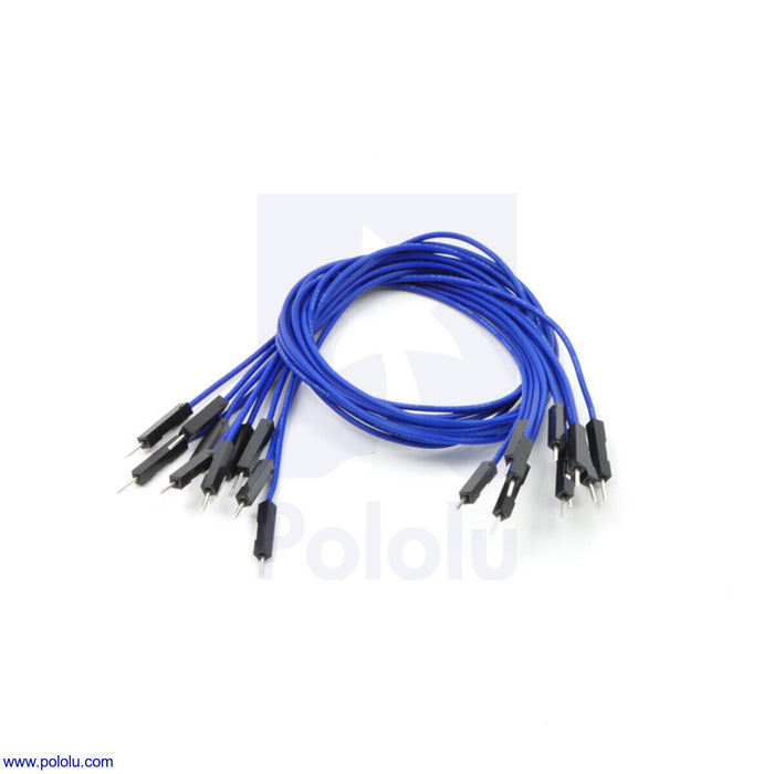 Premium Jumper Wire 10-Pack M-M 12" Blue