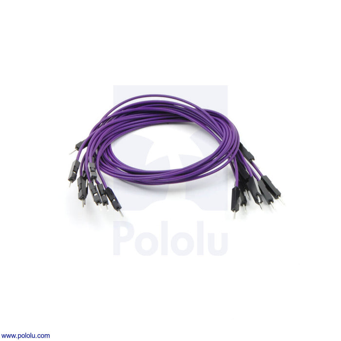 Premium Jumper Wire 10-Pack MM 12" Purple