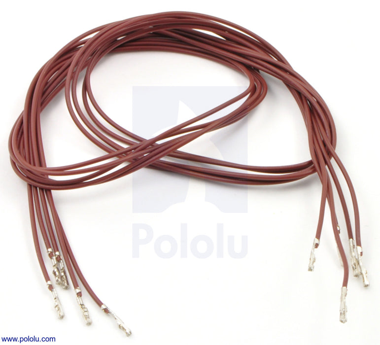 Wires with Pre-Crimped Terminals 5-Pack FF 24" Brown