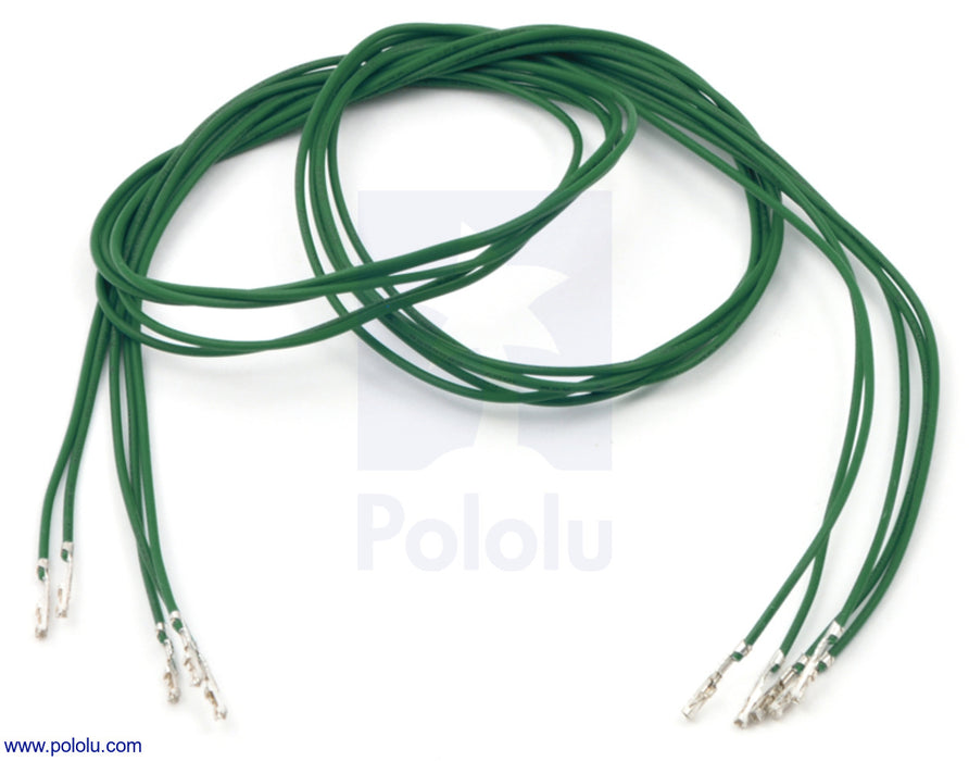 Wires with Pre-Crimped Terminals 5-Pack FF 24" Green