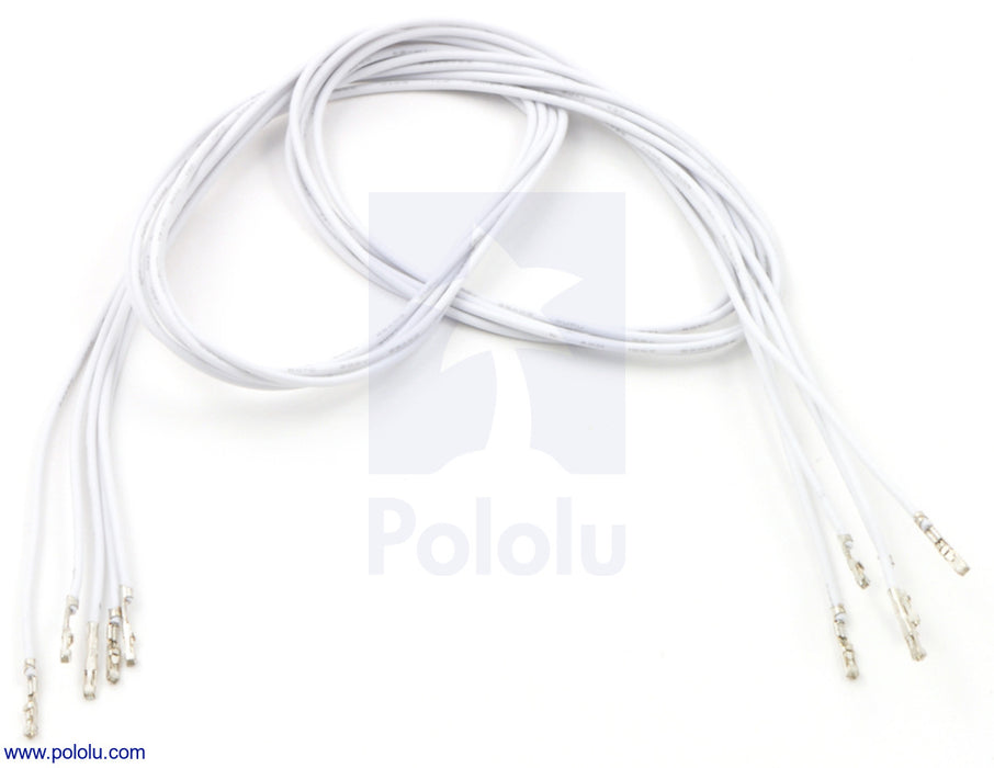 Wires with Pre-Crimped Terminals 5-Pack FF 24" White