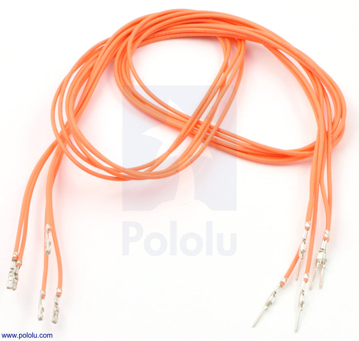 Wires with Pre-Crimped Terminals 5-Pack MF 24" Orange