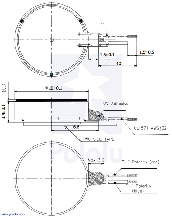 Shaftless Vibration Motor 10x3.4mm