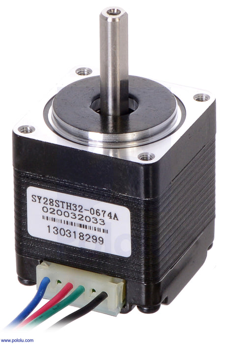 Stepper Motor: Bipolar, 200 Steps/Rev, 28×32mm, 3.8V, 0.67 A/Phase