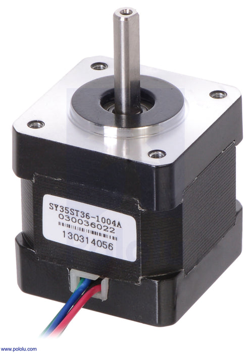 Stepper Motor: Bipolar, 200 Steps/Rev, 35×36mm, 2.7V, 1 A/Phase