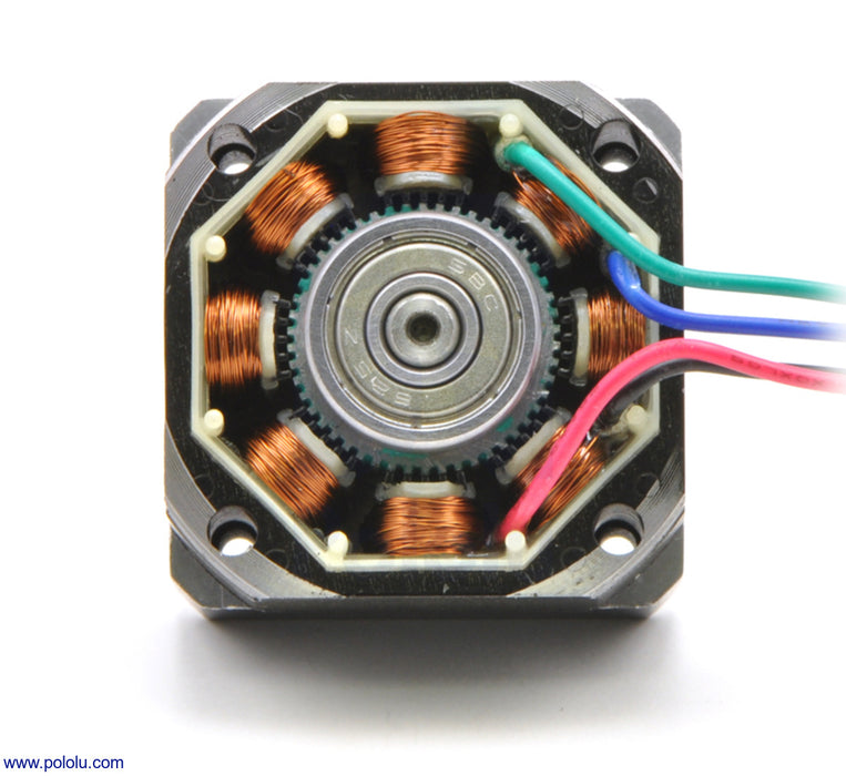 Stepper Motor: Bipolar, 200 Steps/Rev, 20×42mm, 4.3V, 0.8 A/Phase