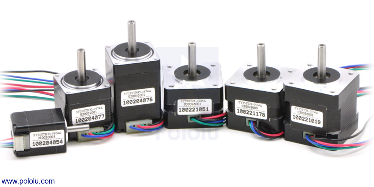 Stepper Motor: Bipolar, 200 Steps/Rev, 35×26mm, 7.4V, 0.28 A/Phase