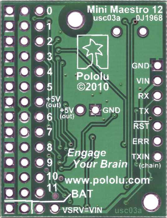 Mini Maestro 24-Channel USB Servo Controller (Partial Kit)