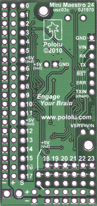 Mini Maestro 12-Channel USB Servo Controller (Partial Kit)