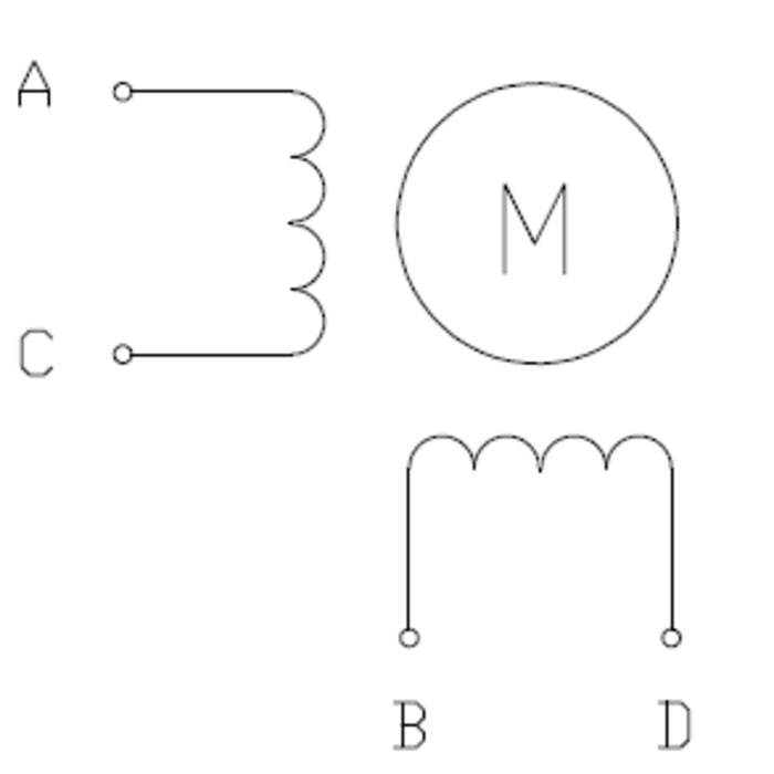 Stepper Motor: Bipolar, 200 Steps/Rev, 42×38mm, 2.8V, 1.7 A/Phase