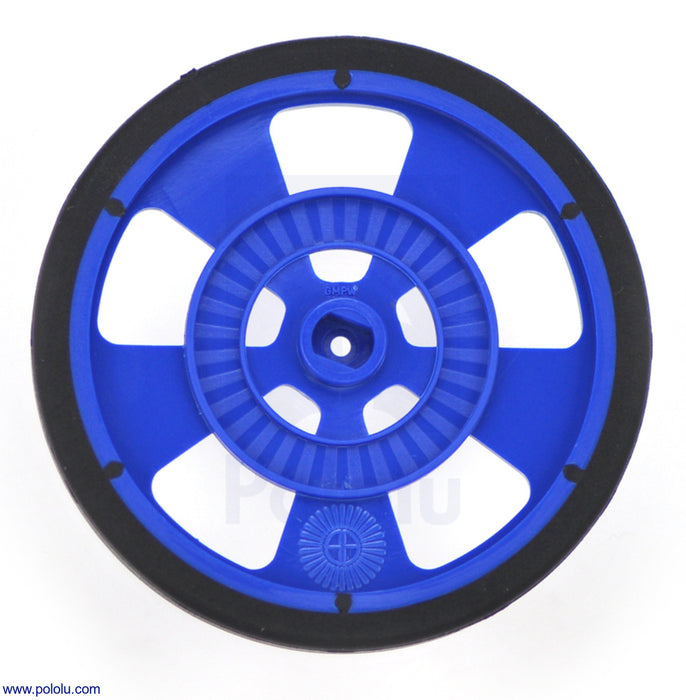 Solarbotics GMPW-LB BLUE Wheel with Encoder Stripes, Silicone Tire