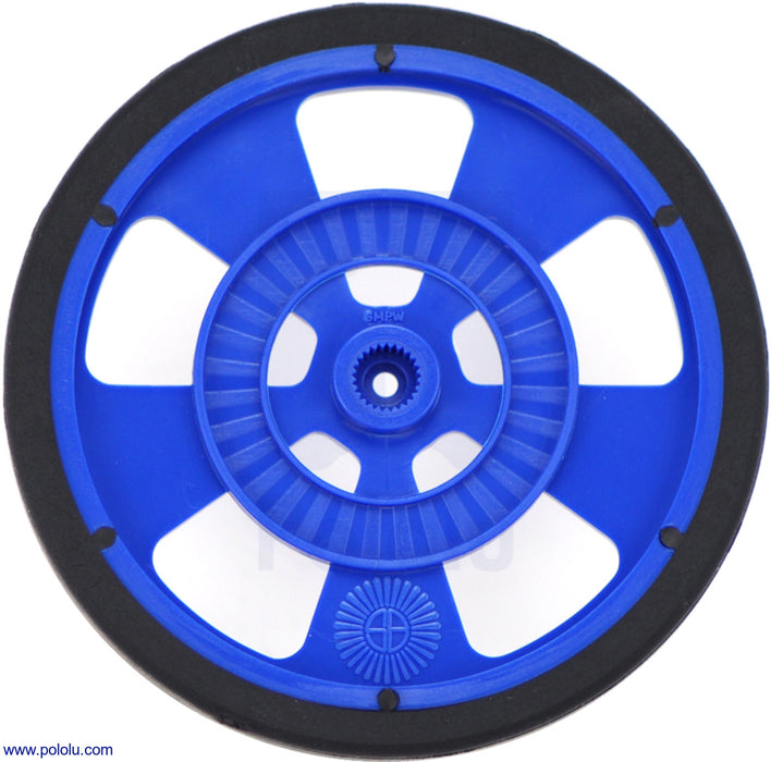 Solarbotics SW-LB BLUE Servo Wheel with Encoder Stripes, Silicone Tire