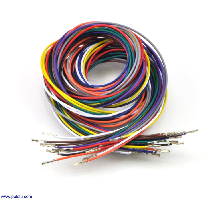 Wires with Pre-Crimped Terminals 20-Piece 10-Color Assortment F-F 36"