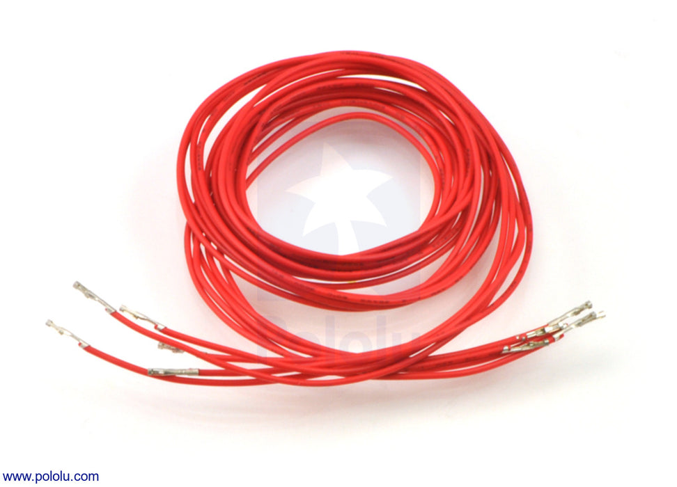 Wires with Pre-Crimped Terminals 5-Pack FF 36" Red