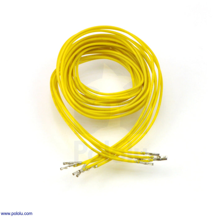 Wires with Pre-Crimped Terminals 5-Pack F-F 36" Yellow