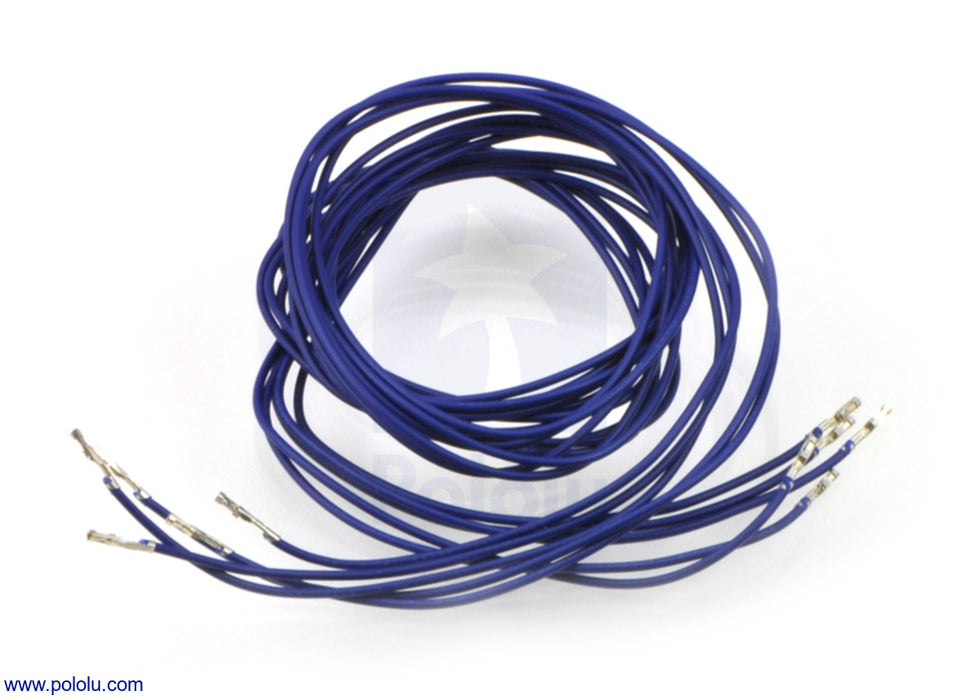 Wires with Pre-Crimped Terminals 5-Pack FF 36" Blue