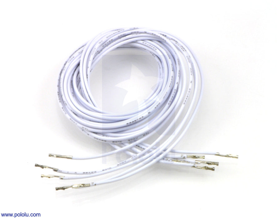 Wires with Pre-Crimped Terminals 5-Pack FF 36" White