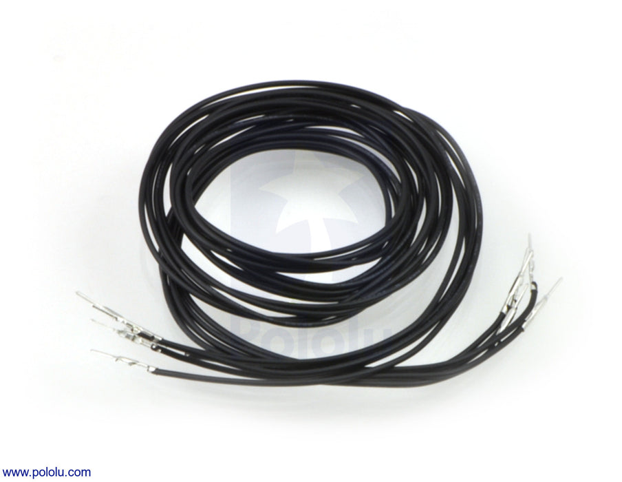 Wires with Pre-Crimped Terminals 5-Pack M-M 36" Black