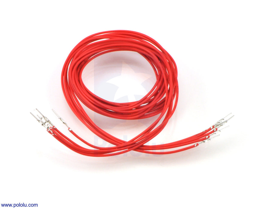 Wires with Pre-Crimped Terminals 5-Pack MM 36" Red