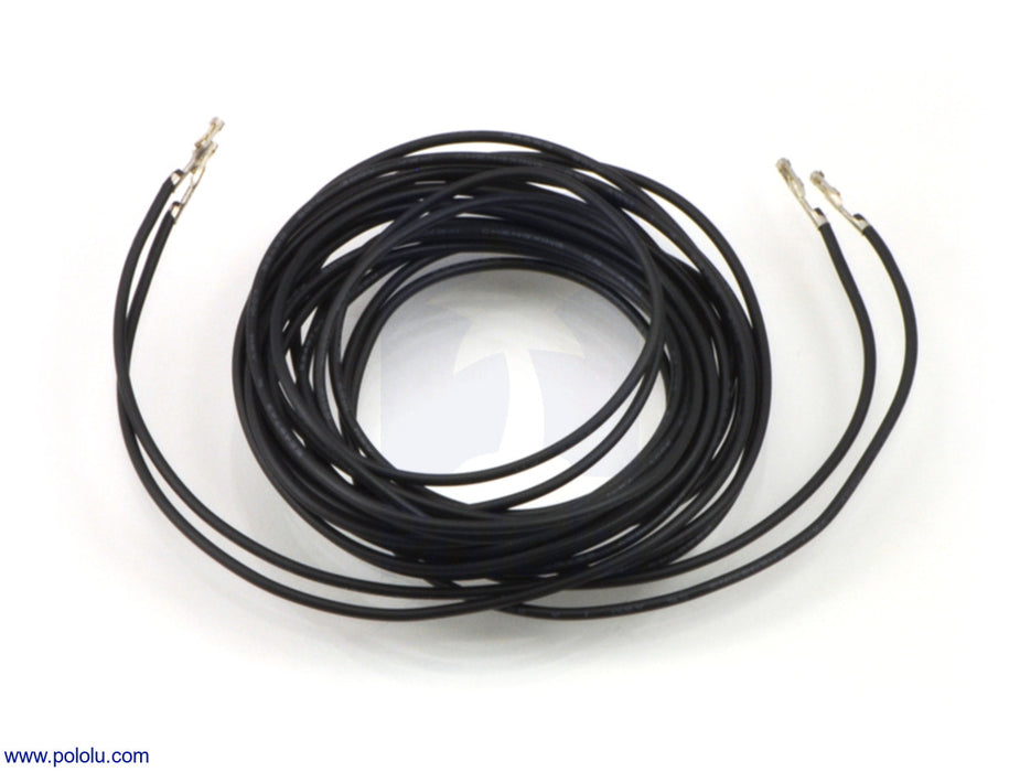 Wires with Pre-Crimped Terminals 2-Pack F-F 60" Black