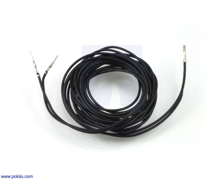 Wires with Pre-Crimped Terminals 2-Pack M-F 60" Black