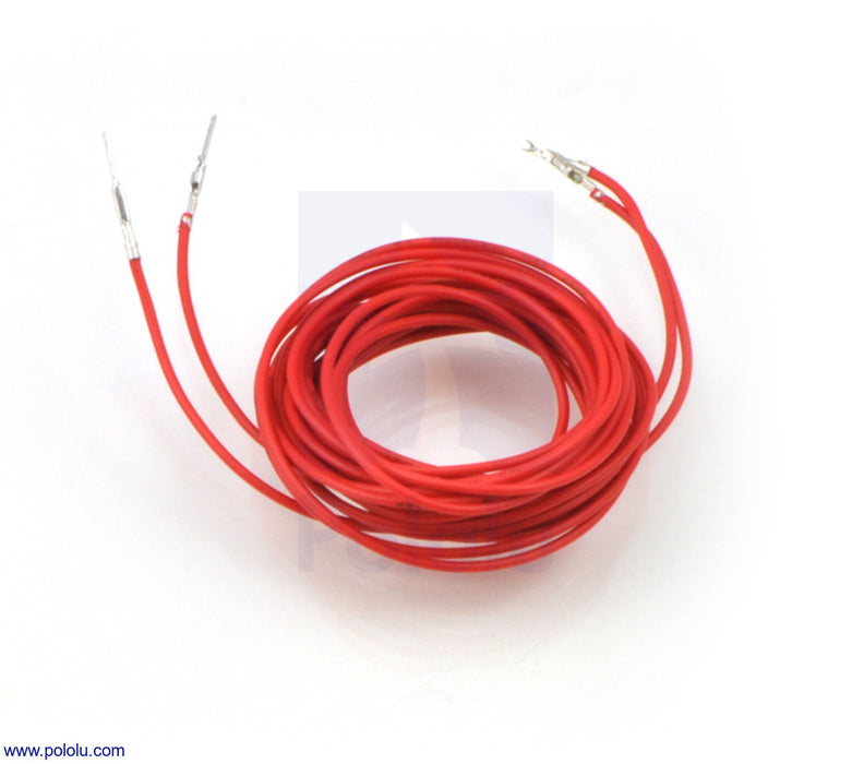 Wires with Pre-Crimped Terminals 2-Pack M-F 60" Red